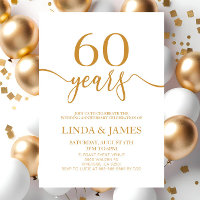 Minimalist Champagne 60th Wedding Anniversary