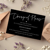 Minimalist Change Of Plans Wedding Update Black