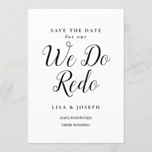 Minimalist Change the Date Postponed Save The Date Invitation
