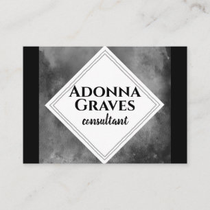 minimalist charcoal gray and white geometric business card