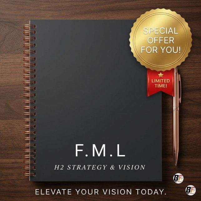 Minimalist Charcoal Grey Custom Monogram Business Planner (#ordernow)