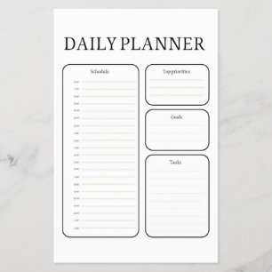 Minimalist Charcoal Grey Daily Learning Planner Flyer