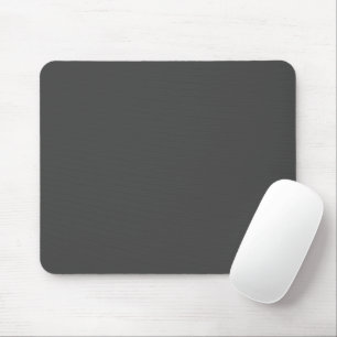 Minimalist charcoal grey solid plain simple mouse pad