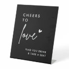 Minimalist Cheers To Love Drink Black Wedding