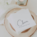 Minimalist Cheers to the Future Mrs Bridal Shower Napkin<br><div class="desc">Custom cocktail napkins for your bridal shower feature "cheers to the future mrs. [name]" in a chic combo of handwritten script and sleek modern serif lettering. Designed to coordinate with our Modern Minimalist bridal shower event collection.</div>