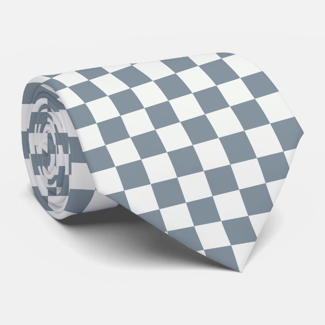 Minimalist Chequered Neck Tie (Rolled)