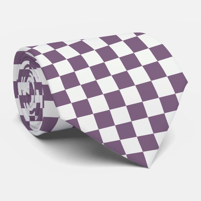 Minimalist Chequered Neck Tie (Rolled)
