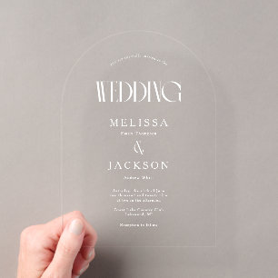 Minimalist Chic Arch Wedding Invitation