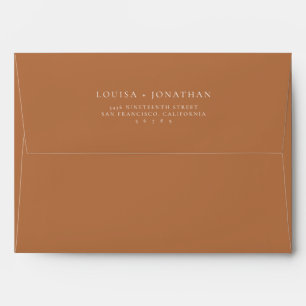 Minimalist Chic Classic Terracotta Return Address Envelope