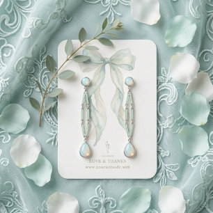 Minimalist Chic Coquette Bow Jewellery Display TMF Business Card