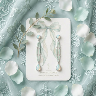 Minimalist Chic Coquette Bow Jewelry Display TMF26 Business Card