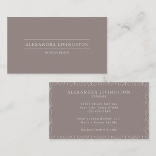 Minimalist Chic Creative Art Deco Taupe Brown Business Card