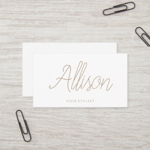 Minimalist Chic Elegant Calligraphy Script Business Card