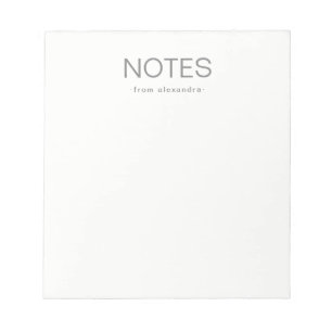 Minimalist Chic   Grey Notepad