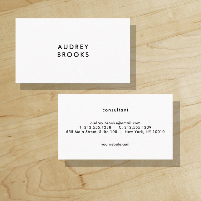 Minimalist Chic Modern Professional Business Card ("Everyday is abundantly beautiful." 
Sincerely Best Wishes from Lucky Design World)