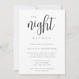 Minimalist Chic Modern Rehearsal Dinner Invitation