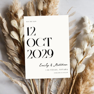 Minimalist Chic Modern Wedding Save The Date