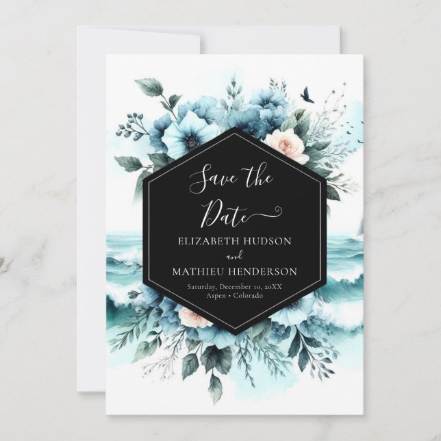 Minimalist Chic Nautical Wedding Save The Date (Front)