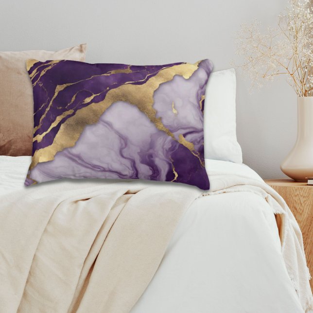 Minimalist Chic Nursery Baby Girl Purple Marble Accent Pillow (Minimalist Chic Nursery Baby Girl Purple Marble Accent Pillow)
