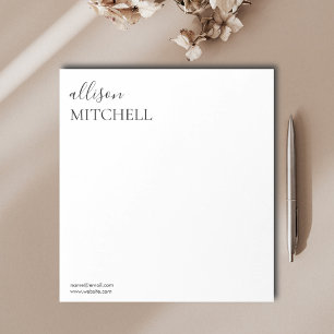 Minimalist Chic Script Calligraphy Notepad