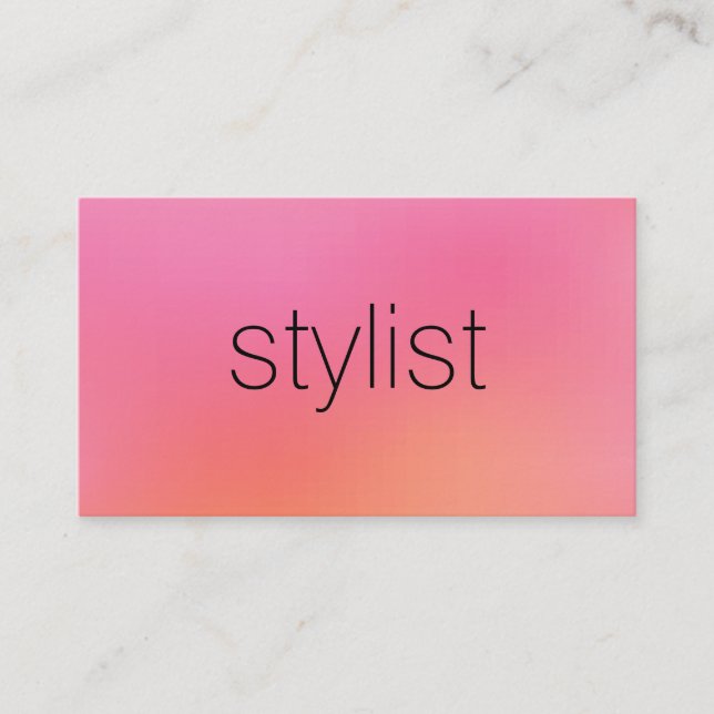 Minimalist Chic Text Blended Background Business Card (Front)