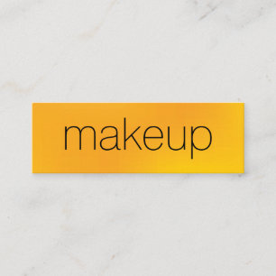 Minimalist Chic Text Yellow Blended Background Mini Business Card
