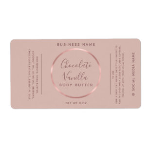 Minimalist chic typography circle rose gold frame