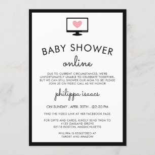 Minimalist Chic Virtual Baby Shower Invitation