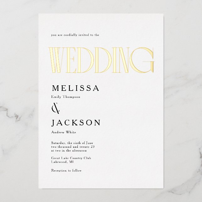 Minimalist Chic Wedding (Front)