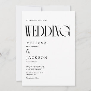 Minimalist Chic Wedding Invitation