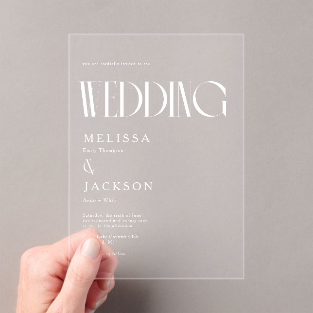 Minimalist Chic Wedding Invitation (Insitu (Handheld))