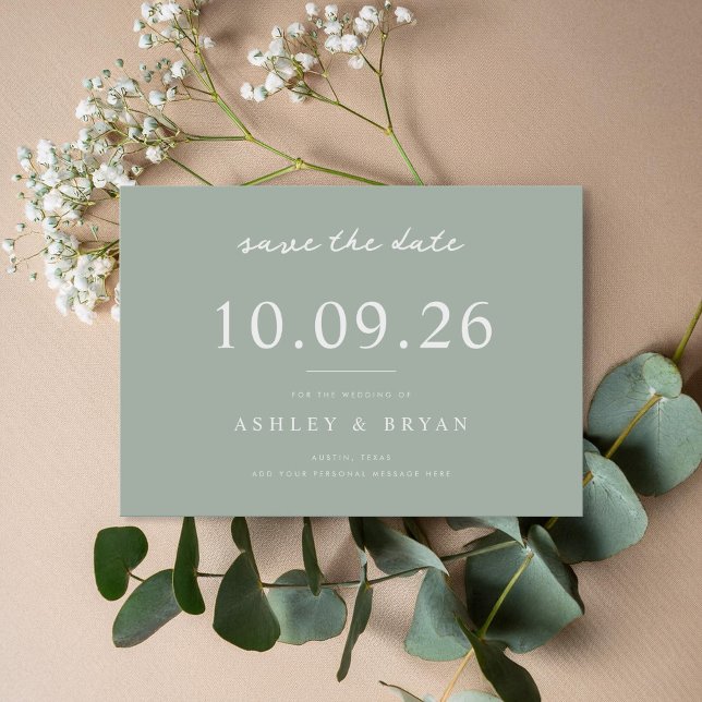 Minimalist Chic Wedding Save The Date (Creator Uploaded)