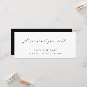 Minimalist Chic Wedding Table Seating Card Header