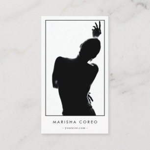 Minimalist Choreographer DJ Dance Instructor White Business Card