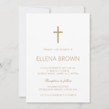 Minimalist Christening Invite