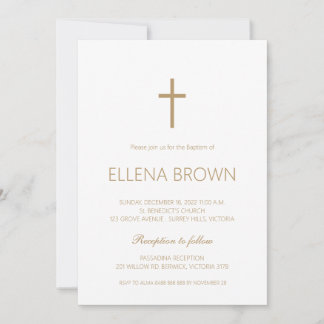 Minimalist Christening Invite