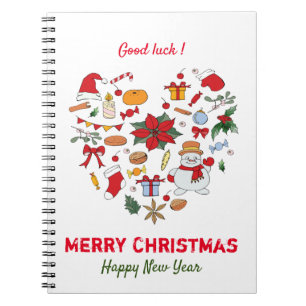 Minimalist Christmas and New Year Happy Notebook