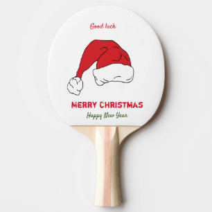 Minimalist Christmas and New Year Happy Ping Pong Paddle