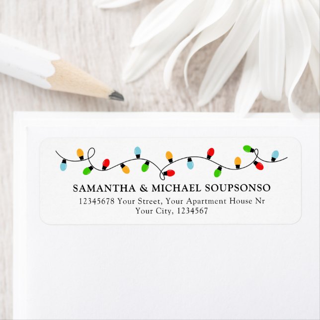 Minimalist Christmas Card Contact Return Address (Insitu)