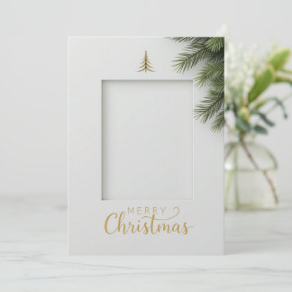 Minimalist Christmas Card with Photo Space