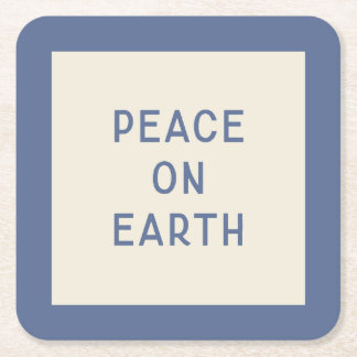 Minimalist Christmas Carol Lyric Paper Coaster