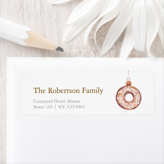 Minimalist Christmas Donut Ornament  (En situation)