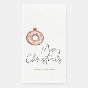 Minimalist Christmas Doughnut Ornament Napkin