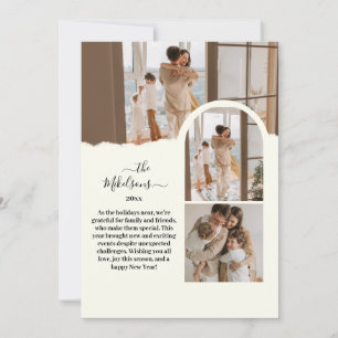 Minimalist Christmas   Elegant Chic Simple Photo Holiday Card