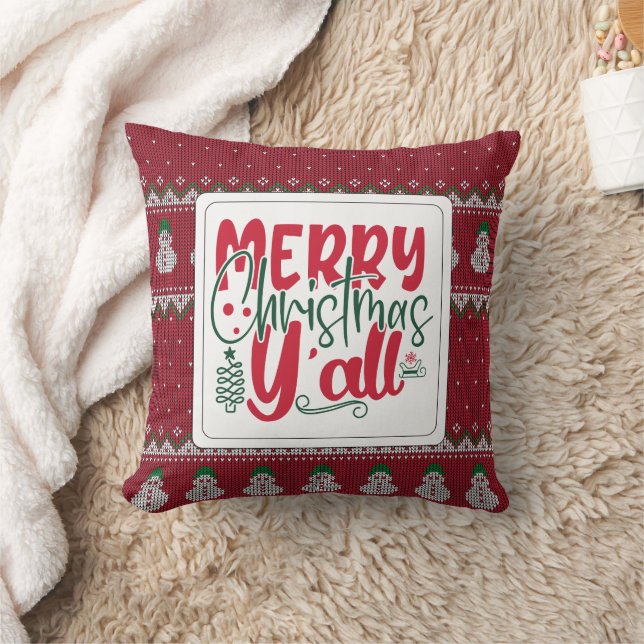 Minimalist Christmas holiday Throw Pillow (Blanket)