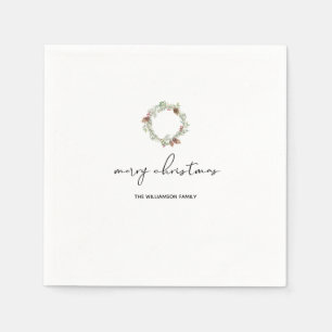Minimalist Christmas Merry Christmas Family Napkin