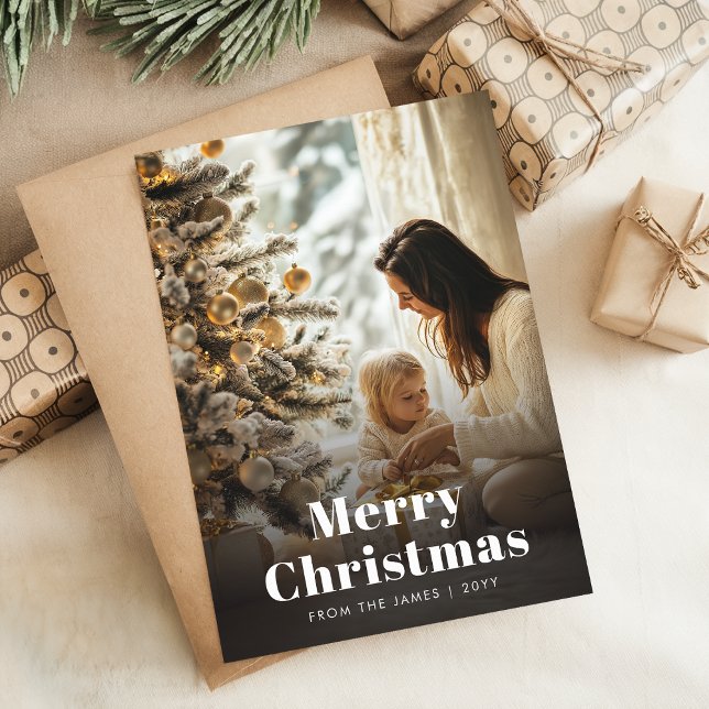 Minimalist Christmas Modern Stylish Family Holiday Card (Creator Uploaded)