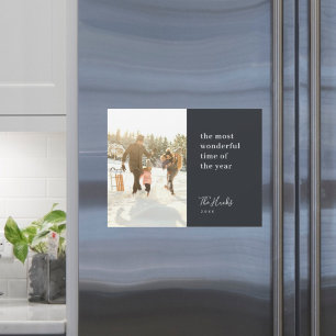 Minimalist Christmas Modern Stylish Magnetic Card