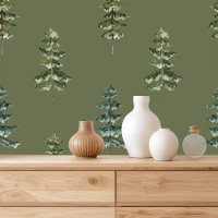 Minimalist Christmas Pine Tree Pattern