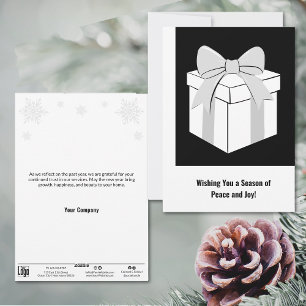 Minimalist Christmas Present Business Holiday Card